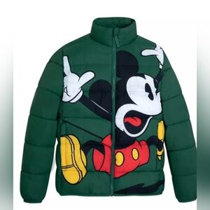 Disney Parks Mickey Mouse Puffer Jacket for Adults Medium